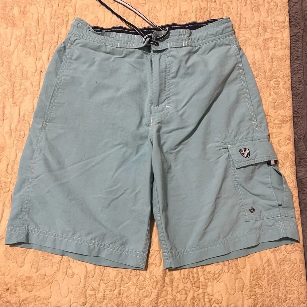 Daniel Cremieux Navy and Turquoise Swim Shorts